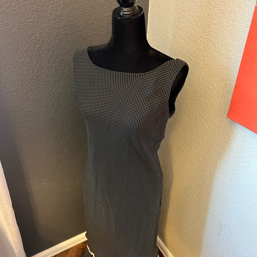 Long dress with small polka dots.  Size 10.